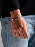 MATERIAL: PRATA 925 | Pulseira Figaro Large em Prata 925