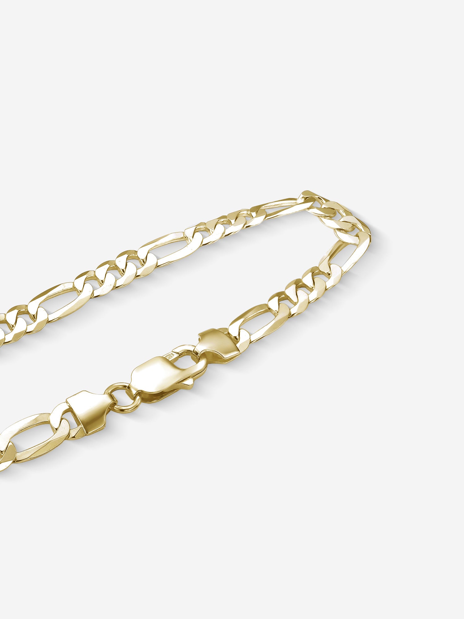 MATERIAL: PRATA BANHADA A OURO | Pulseira Figaro Medium em Prata 925 banhada a Ouro 18k