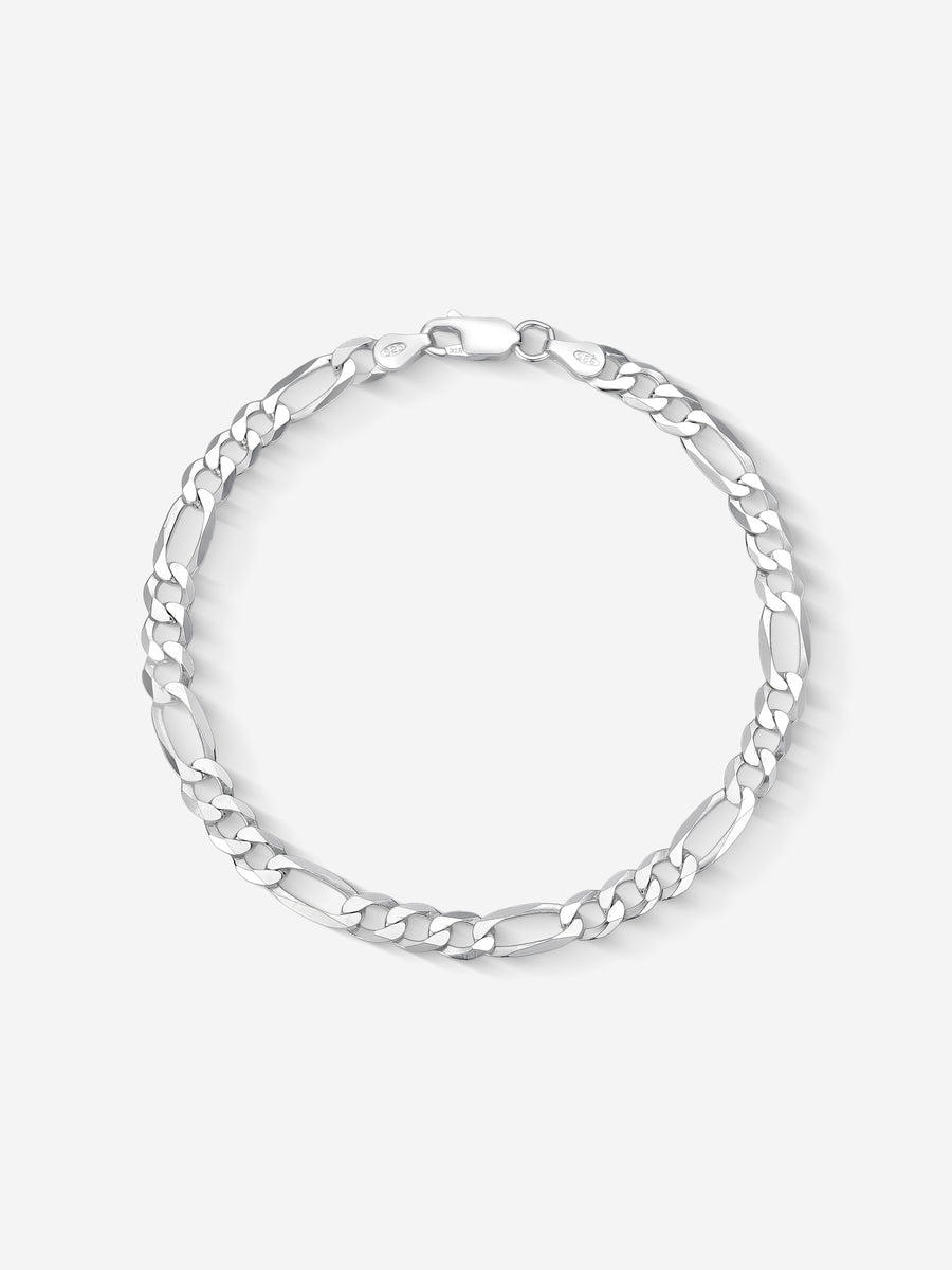 MATERIAL: PRATA | Pulseira Figaro Medium em Prata 925