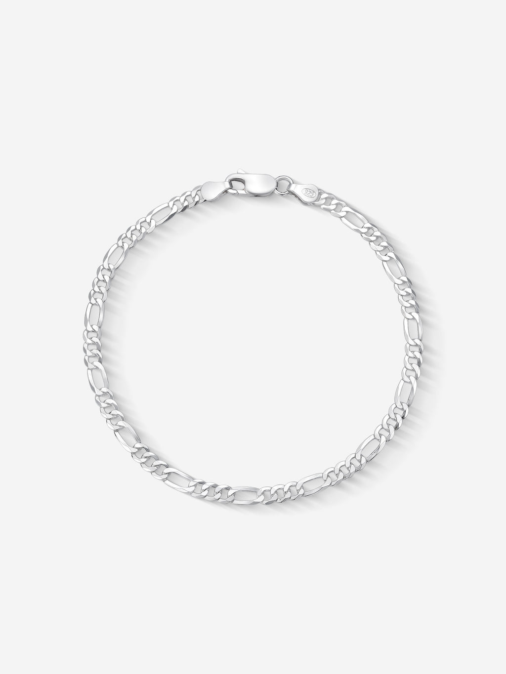 MATERIAL: PRATA | Pulseira Figaro Slim em Prata 925