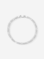 MATERIAL: PRATA | Pulseira Figaro Slim em Prata 925
