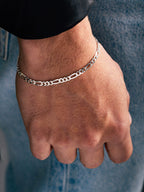MATERIAL: PRATA | Pulseira Figaro Slim em Prata 925