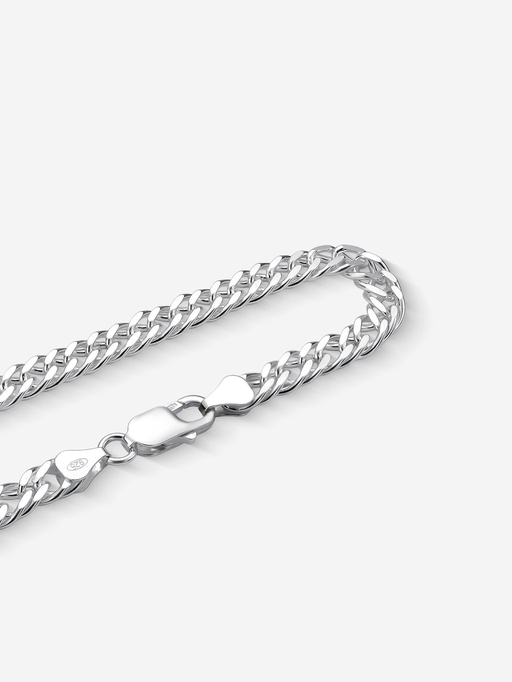 MATERIAL: PRATA | Pulseira Grumet Dupla Large em Prata 925