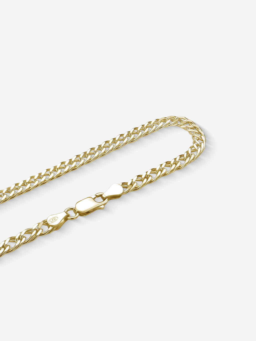 MATERIAL: PRATA BANHADA A OURO | Pulseira Grumet Dupla Slim em Prata 925 banhada a Ouro 18k