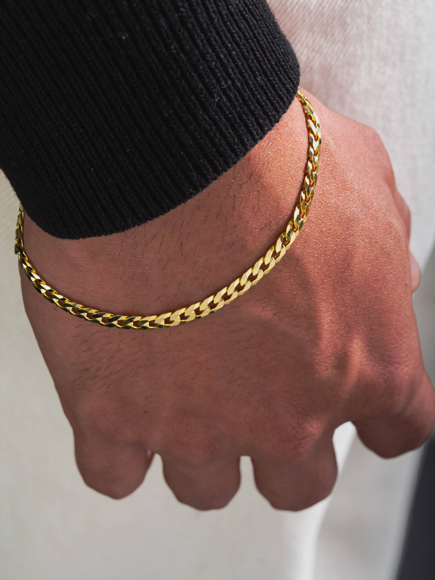 MATERIAL: PRATA BANHADA A OURO | Pulseira Grumet Medium em Prata 925 banhada a Ouro 18k