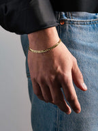 MATERIAL: PRATA BANHADA A OURO | Pulseira Grumet Slim em Prata 925 banhada a Ouro 18k