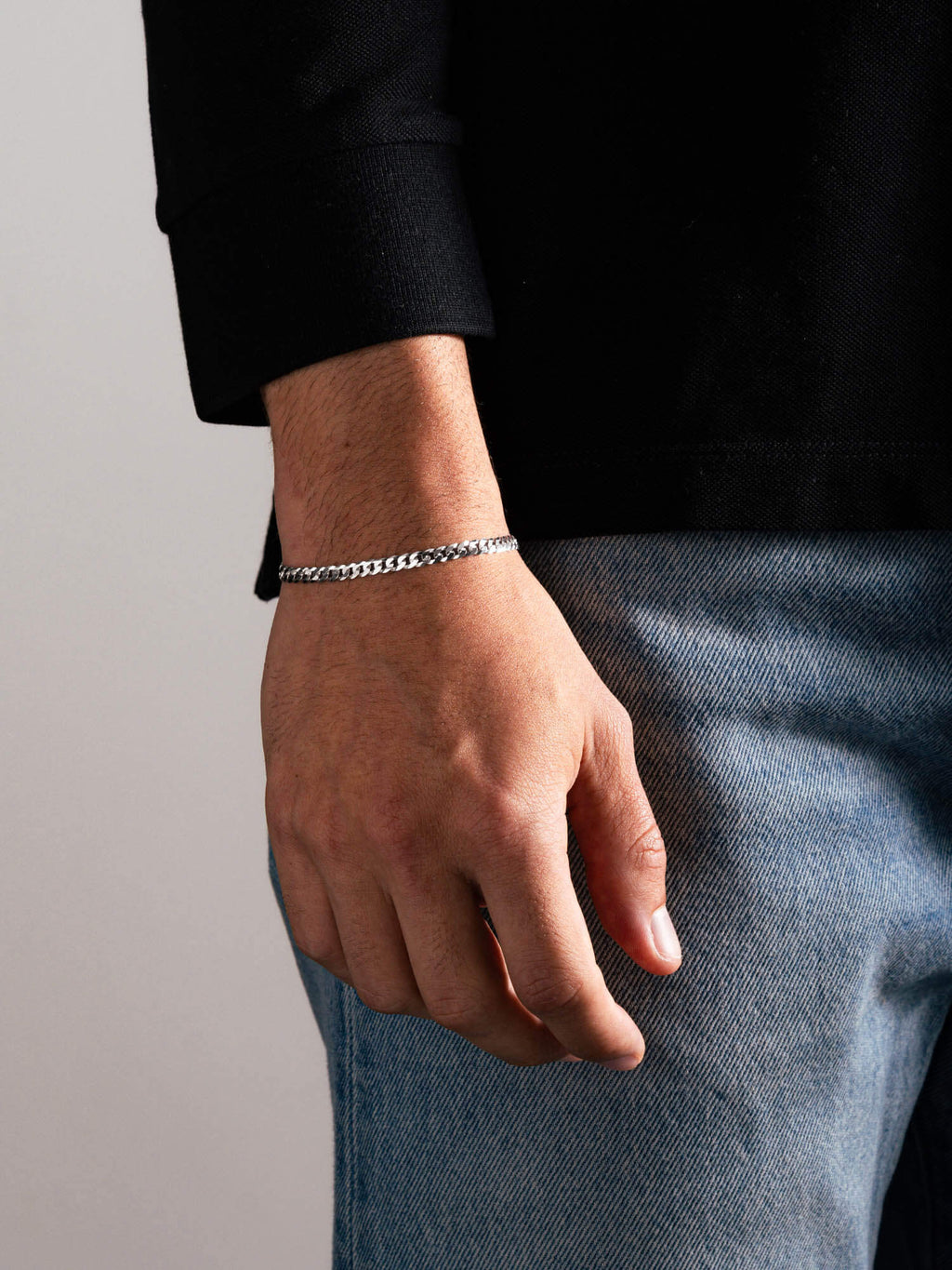 MATERIAL: PRATA | Pulseira Grumet Slim em Prata 925