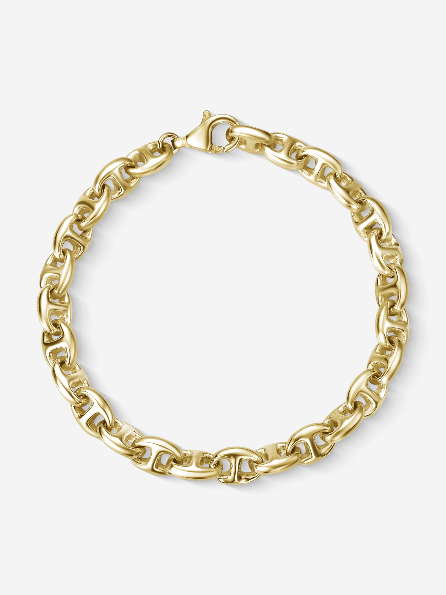 Pulseira Marine com elos marinheiros em Prata 925 banhada a Ouro 18K