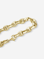 Pulseira Marine com elos marinheiros em Prata 925 banhada a Ouro 18K