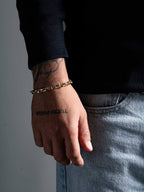 Pulseira Marine com elos marinheiros em Prata 925 banhada a Ouro 18K