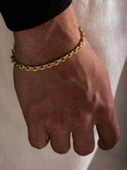 MATERIAL: PRATA BANHADA A OURO | Pulseira Raw Medium em Prata 925 banhada a Ouro 18k