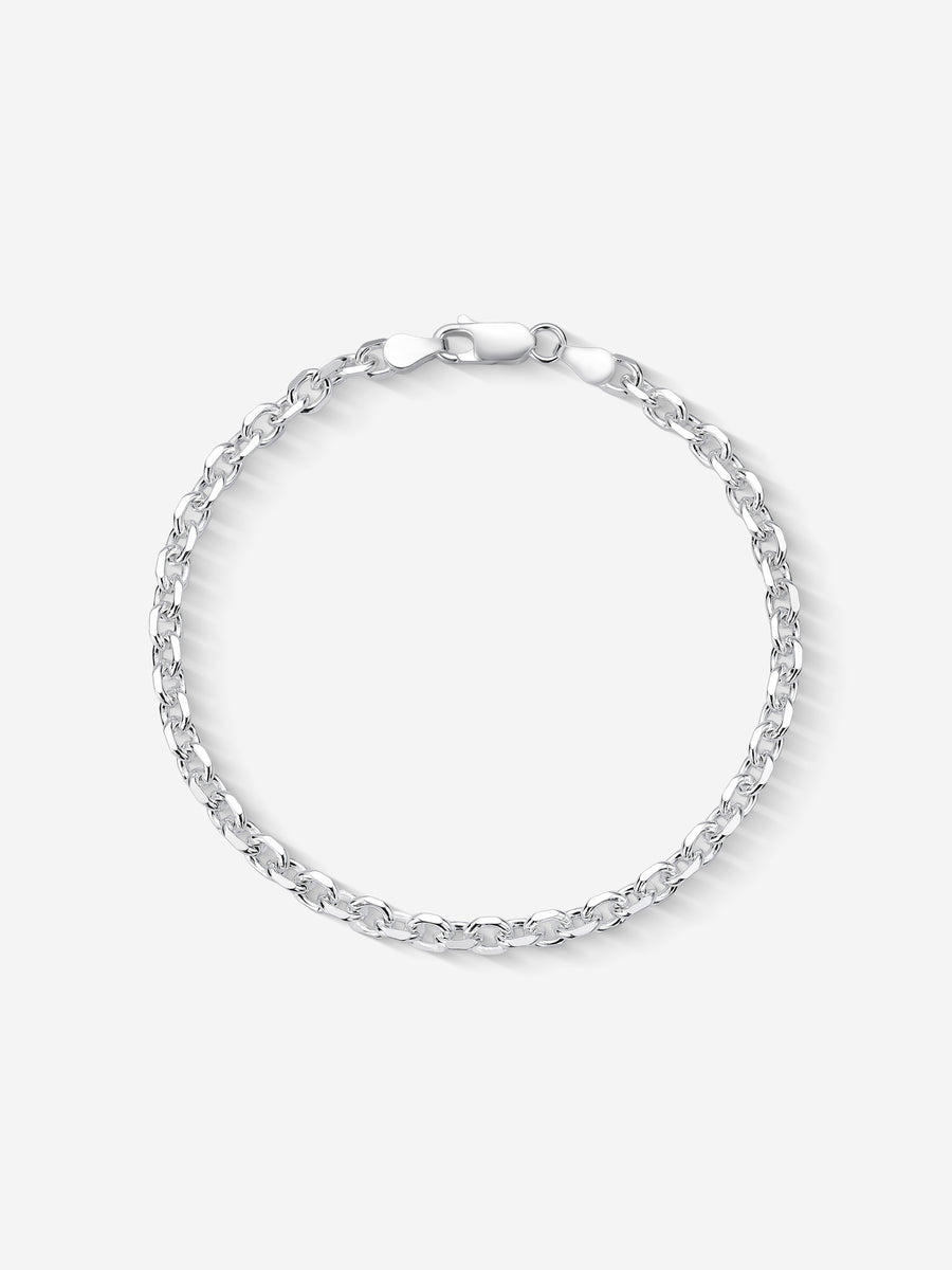 MATERIAL: PRATA | Pulseira Raw Medium em Prata 925