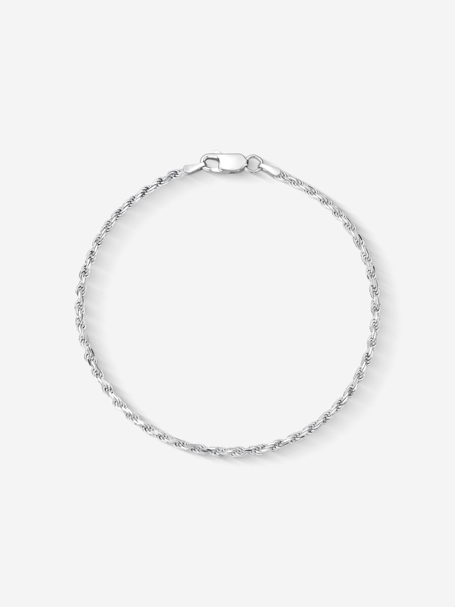 MATERIAL: PRATA | Pulseira Rope Slim em Prata 925