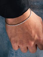 MATERIAL: PRATA | Pulseira Rope Slim em Prata 925