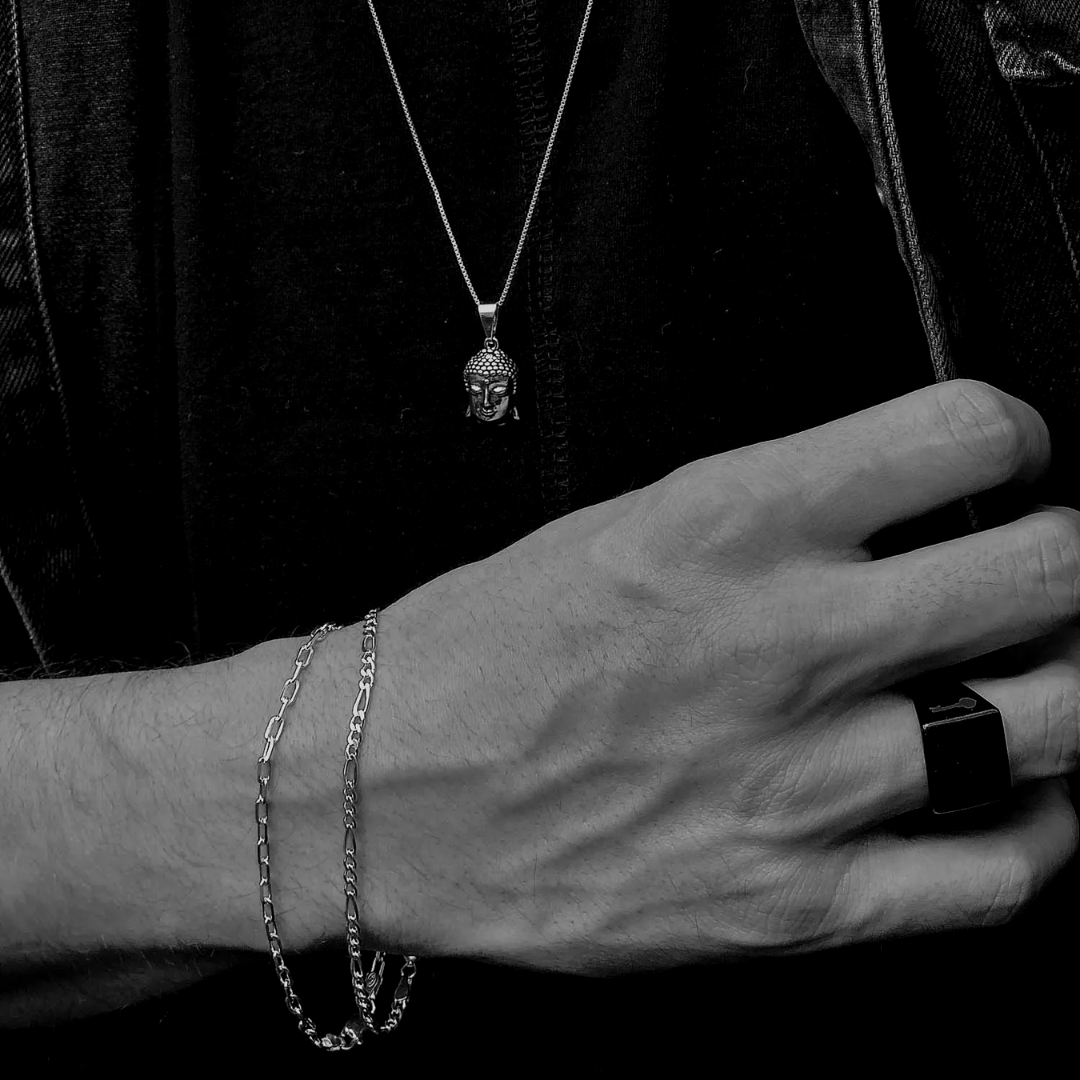 MATERIAL: PRATA | Pulseira Figaro Slim em Prata 925