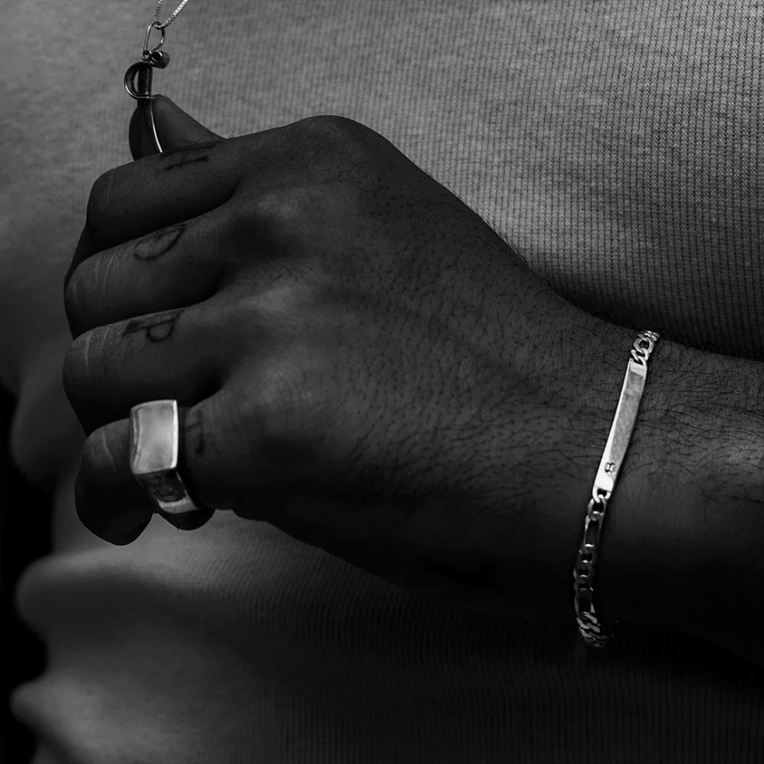MATERIAL: PRATA | Pulseira Plate em Prata 925