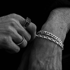 MATERIAL: PRATA | Pulseira Raw Large em Prata 925