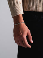 MATERIAL: PRATA | Pulseira Raw Medium em Prata 925