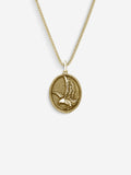 Colar Honor dourado, corrente grumet, vista frontal