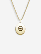 Colar Honor dourado, corrente grumet, verso