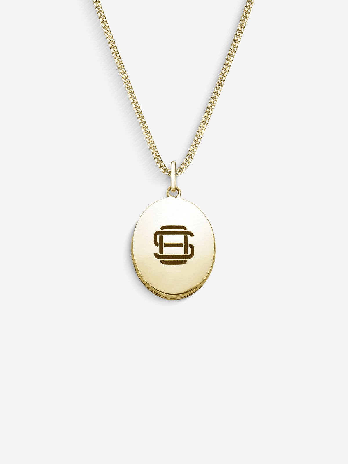 Colar Honor dourado, corrente grumet, verso
