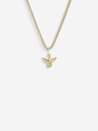 MATERIAL: PRATA BANHADA A OURO | Colar Peace Mini dourado, corrente grumet, verso