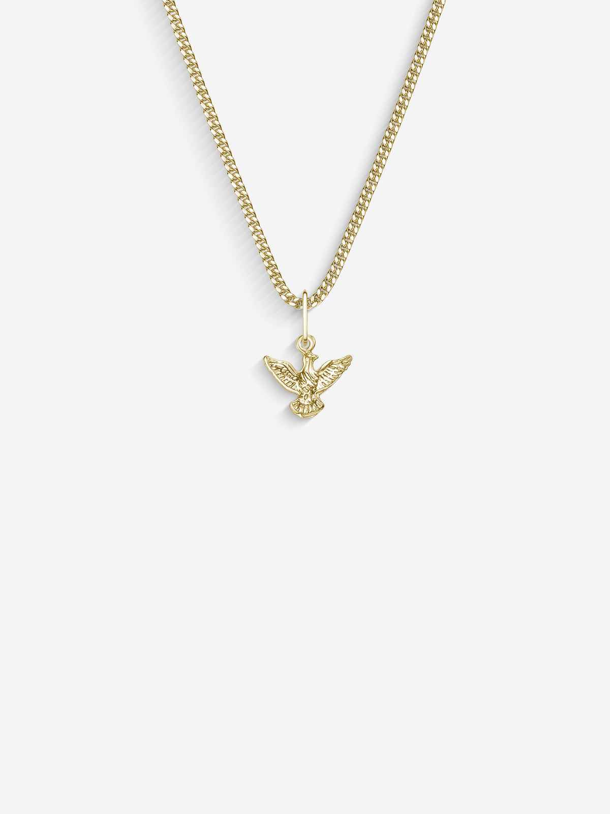 MATERIAL: PRATA BANHADA A OURO | Colar Peace Mini dourado, corrente grumet, verso
