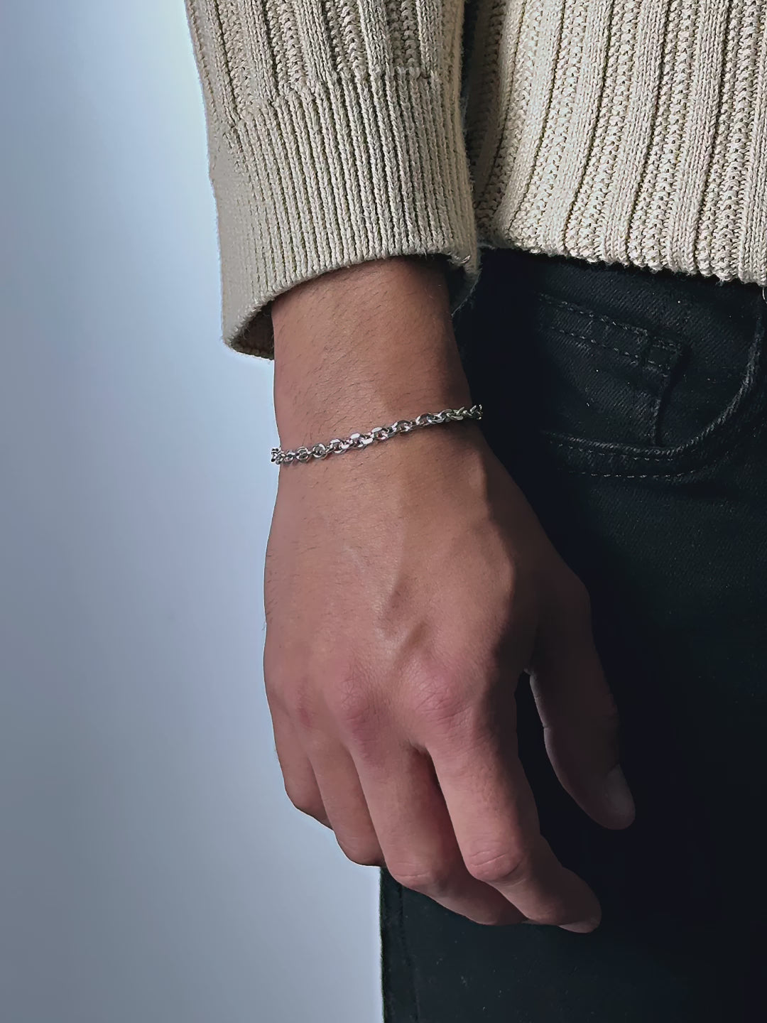 MATERIAL: PRATA | Pulseira Raw Medium em Prata 925