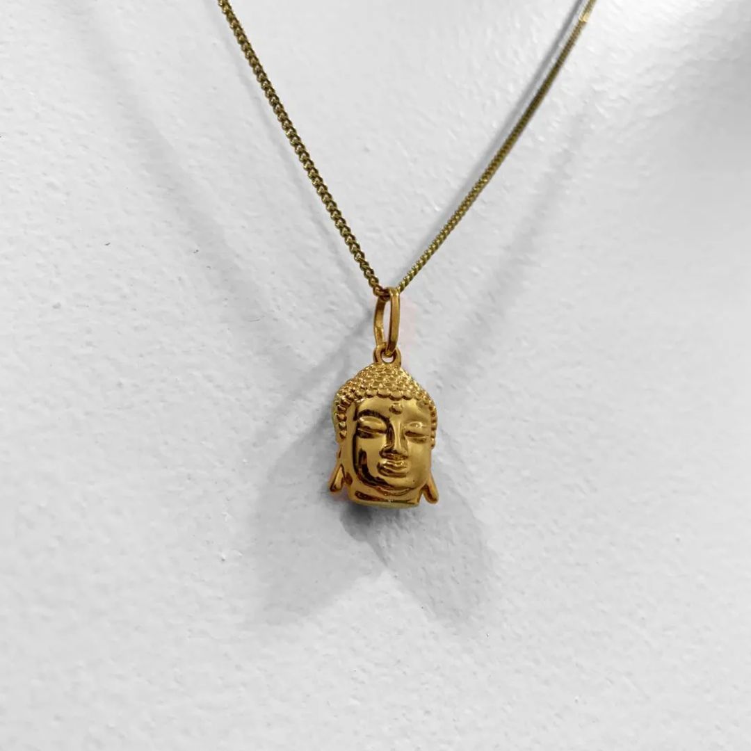 Colar de Prata Buddha Banhado a Ouro | Old Siller